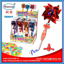 Vente chaude Windmill oiseau stylo à bille Shantou Toy avec des bonbons